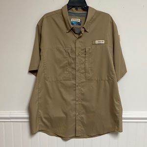 Magellan Shirt Men’s XL Tan Short sleeve Button Down